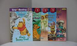Preschool to Kindergarten
Titles
* Pooh's Honey Tree
* Bug Stew
* Piglet Feels Small
* Sammy's Bumpy Ride
* Critters of the Night - Midnight Snack
Rhyme, rhythm and picture clues encourage reading.
Printed in the US
Like new.
