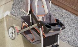 Our child has outgrown our stroller.  A great stroller with normal kid wear.  We also have a car seat (toddler).