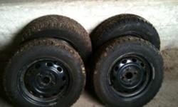 Selling a set of studded winter tires on steel rims bolt pattern 4/100. half winter use if that. $350.00 obo
This ad was posted with the Kijiji Classifieds app.