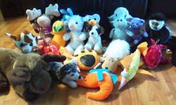 Stuffed animals, sanitary, grand daughter rarely used, sat on shelf mostly