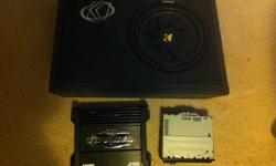 I am selling the complete audio package for your car or truck. The package includes everything seen in the picture, a 10-inch kicker sub, alongside the 300 watt Thunder amp and the deck. The wires are also included that power everything together. The only