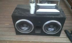 Dual Sony X-plod subs in box, comes with clarion amp, and scosche compasitor
 
Subs-1200 Watts
Amp (Sold)
comapsitor-500K
 
$260 OBO