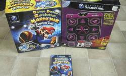 Rare game---Super Mario Dance Dance Revolution for Nintendo Gamecube, but works on the Wii as well! Two dance mats in excellent condition (Still have the box for both!) and game. $40.00 for all! Great exercise for the whole family and lots of fun.