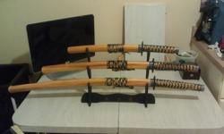 great looking sword set, for decoration only, not sharpened $40.00 obo.