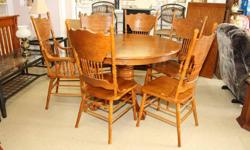Table, 6 Chairs (2 Captains Chairs)
Claw Feet
See more at Street Flea Market in Smiths Falls
"Storewide Red Tag Sale"
40% off all in store merchandise