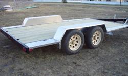 For sale new custom built trailer, 79" inside fenders x 14' long. 3500# drop axles c/w brakes, new 2" x 10" treated decking, new 15" tires, aluminum fenders and running boards. Taxes paid, phone 230-9268 for more info. E-mails will be deleted