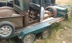 I have a tandem axle flat deck trailer for sale in Creston. It has heavy duty axles and leaf packs. It measures 6' between the fenders and 11' from the headache rack to the back of the deck.
It has a surge brake setup, but the resevoir on the front is