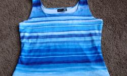 Women's blue & white tank top.  Size large.  Excellent condition.  Only worn a couple times.