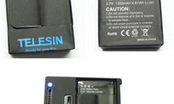 Telesin 1300mAh AHDBT-302 AHDBT302 Battery for Gopro Hero 2/3/3+
-Brand: Telesin
-Model AHDBT-302, AHDBT302
-Batteries: A grade lithium-ion batteries Li - ion
-Capacity: 1300mah
-Voltage: 3.7V
-Built-in large capacity batteries, reliable quality, long