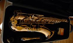 Beautiful Ashiya GB Special Edition tenor saxophone for sale. Well-cared for, lovely sounding instrument. Perfect for middle or high school student. Comes with case, strap, new reeds, cork grease and cleaner.