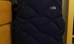 I have a black North Face Womens down vest, large, for sale.
 
It has been worn only once and has remained packed away. The original price was just under $200, so $50 is a pretty good bargain!
It's a beautiful vest with two outside zip pockets and one