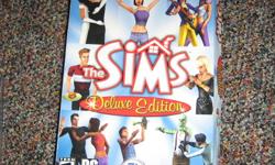 The Sims Deluxe Edition game and manual. includes original Sims game plus the Livin Large expansion, The Sims Creator and exclusive deluxe content. $20 obo