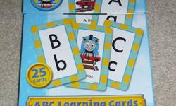Thomas ABC learning cards. Alphabet on one side, Thomas picture on other side. Excellent condition, never used. $5