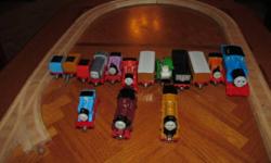 We have some Thomas diecast magnetic trains and some wooden track for sale.
 
Trains
James with tender
Billy
Thomas with tender
Annie
Clarabel
Hector
Murdock with tender
Denis
Rosie
Arthur
Alfie
 
Also willing to trade/swap for Wii items such as:
- extra