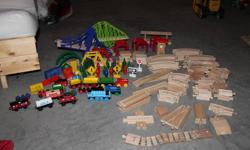 Thomas the Train and BRIO tracks, trains, bridges, signs and other assorted pieces. See photos for everything that is included.
$80 obo