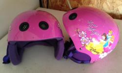 Two toddler sized pink princess helmets. We used them while tobogganing (gently used).
$5 for one, or both for $8