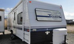 1998 Terry 26'
Travel Trailer
Features:
Awning
Air Conditioning
Microwave
Double door fridge
Additional Details:
Oven, Stove, DSI Water Heater, Newer Awning, TV Antenna, 2 15W Solar Panels, Ladder
For more complete information and additional photos of