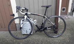 Looking to sell my road bike and upgrade to a carbon fiber bike. I've only ridden it for one summer season. Approximately 2000km. It has great shimano shifters + derailleurs. Regular maintenance. 11 speed. 52cm frame. Not looking to part with it right