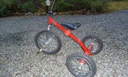 "FARM TUFF" Deluxe, H.D. Excellent condition.
16" front wheel. Bought at Home Hardware for $ 170.
Made in Canada. Suitable for children over 4 years.
250 468 9823
