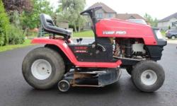 Great Condition Turf Pro Lawn Tractor
Equipped with:
- 14.5 HP Engine
- Drive Lights
- 6 Speed with Reverse
- Multiple Cutting Levels
- 42" Deck
Asking $750. Needs to go. Works great with no problems. No trades.
For further information, please email me at