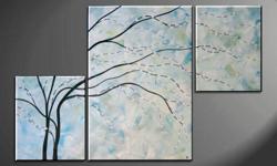 Original Acrylic Painting. "Tranquil Breeze"
I love how this cherry blossom painting turned out.. the unique layout and asymmetrical placement of this painting gives a unique way to decorate your home above a couch, bed or even a stairway following the