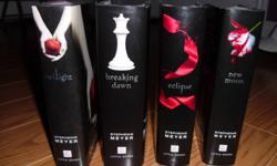 set of 4 twilight books..$40 for all ex condition..paid $30 for each book.842-0245