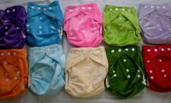 10 NEW Bamboo Pocket Diapers + 10 Bamboo (3 layer) Inserts
One size (S,M,L) fits babies 8-35lbs (3-15kg)
Bamboo Diaper Design:
* Waterproof cover
* Inner layer of ultra soft bamboo terry
* Highly absorbent 3 layer bamboo insert
* Easy to adjust quality