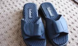 UNLISTED Kenneth Cole CASUAL Sandals Sz.7 dark blue
 
                  ~     women's shoes     ~
 
Â·        Great flip flop style sandals
Â·        Perfect condition (worn once only - for only a couple of hours - decided I'm not a dark blue person)
Â·