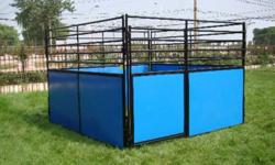 We have one 10x10 barely used portable HEAVY DUTY show stall for sale, completely free standing - front plus 3 sides. All sides have upper grills, front has upper grill and swingout door. Lower 4' of each panel filled with heavy duty double sided vinyl