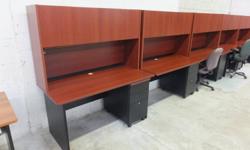 USED OFFICE FURNITURE & DESKS
>>> 30" x 60" desks or training tables $145 each (many available). desk, desks, used office furniture, surplus office furniture, computer desks
>>> 30" x 60" desks with hutches and mobile (on wheels) file pedestals that can