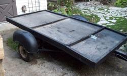 Hi... selling a Utility trailer, the flatbed is 4x8 and the size  is 16 ft 8in by 5ft 8in....$ 175 or best offer...Thanks.