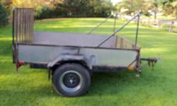 For Sale, Custom built 6'x8'  Heavy Duty Utility trailer. Built to haul 2 ATVs & boat on top. 2" ball , 4 wire connector. Drop tailgate, aluminun sides, galvinized fenders, 3/4 pressure treated  floor. 15" wheels & radial tires, 3"x3" angle bar frame