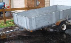 Utility Box Trailer for Sale.  8 x 4 foot.  1/2 plywood deck and sides.  Folds up for storage.