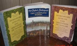 I have for sale:
1 The Complete Works of William Shakespeare also Lexicon and Quotation Dictionary, Volume 1 and 2
2 Pristene Hard Copy 'Romeo and Julliet' Illustrated by William Hatherell
3 Box Set of 5 Classic Plays by Ibsen, Chekhov, Moliere, Wilde,