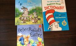 $2 each ($1 for Jake and the Neverland Pirates book) or open to offers.
Peter Rabbit is a board book with lift the flaps.
Located in View Royal near Victoria General Hospital.
Check out my other ads!