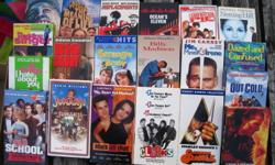 Collection of VHS videos available.  $0.50 each or $8.00 for all.  In good shape.  Located in Wallaceburg.  Call April at 519 626 8644 or email apriltuininga@gmail.com.  
Titles available:
Pink Floyd The Wall
The Wedding Singer
10 Things I Hate About You
