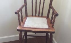 Classic old solid wood highchair. For decoration or ise