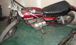 VINTAGE MOTORCYCLES, 73 HONDA, 74, YAMAHA 80,
$500 -- Westbank, British Columbia
VINTAGE MOTORCYCLES, 73 HONDA, 74, YAMAHA 80,
1973 HONDA XL100, NICE COMPLETE BIKE FOR RESTORATION, WAS A RUNNING BIKE BUT HAS BEEN SITTING A FEW YEARS, 450.00 WITH NEW SEAT