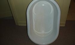 I'm selling my Vintage Porcelain Washtub. It measures approx 29 inches long 18 inches wide and 8 inches high. It has a small chip on the bottom outside edge but wont affect filling it up with water. It would make a great item for party's to use as a