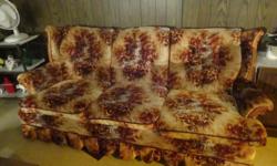 Very clean Sofa & matching chair. Brown tones. Like new condition.