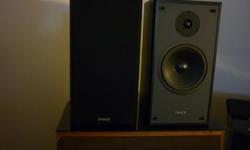 Designed in England byTannoy,my personal choice in loudspeakers for home or commercially.Sound is neutral and easy on the ears.While not being bass heavy or overly bright,the C-8's made and assembled here in Canada in 1990 hold their own while listening