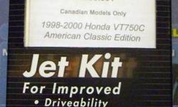 Here is a new Stage 1 Dynojet jet kit for the 1998 to 2003 VT 750 Honda Shadow A.C.E. American Classic Edition. This is the perfect complement to adding a high performance exhaust to your mildly modified engine with stock airbox and filter or K&N filter