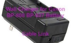 Travel Battery Charger For Canon BP-808 BP-809 BP-819 BP-827
-Input: AC 100-240V 50/60 Hz
-Max 150 mA
-DC 12-24V
-Output: DC 8.4V
-Max 600 mA
-Has orvercharge, shortcircuit and overcurrent and overheat protection
-Compatial Battery Part Number: