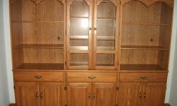 3 piece Maple Wood Wall unit. Could be rearranged differently then the photo. H72"xW32"xD171/4"
Pieces could be bought individually @ $ 100.00 each