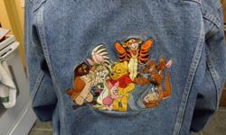 Beautiful Walt Disney jean jackets.$20.00 each, beautiful Christmas gift for the disney lover.. One with the 7 Dwarfs and the other Winnie the Pooh. Winnie the Pooh has never been worn and the Dwarfs only a handful of times has it been worn. In excellent