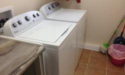 Absolutely flawless washer and dryer by Whirlpool. High Efficency! Not even a year old yet. Bough my new house and they came with the deal. I already have brand new of my own and don't need these. I checked the price new from a few sources and they sell