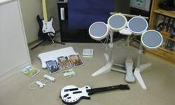 Wii Console
Games
Rock Band
Guitar Hero II
Guitar Hero Aerosmith
Wii Fit
Six Flags Arcade Game
Wii Sports