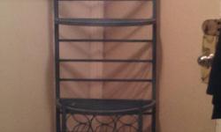 hello everyone this wine rack must go .....
50dollars .... o.b.o
it is hunter green has a spot for glasses and nice plates and lets not forget wine
no more room for it you can call or email please ...
thank you  for your time and when wine rack is sold