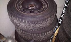 Selling Winter Challengers size 195/65R 15 with rims!! Only used for 1 and 1/2 seasons, LOTS of tread left!! Used on a 2002 Golf. Asking $600.00 OBO