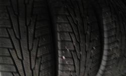 Nokian Snow Tires - 205 / 60 / R16  mounted on 5 Bolt steel rims.
Fits Honda's, Honda Accords, Oddysey's or Mazda's.
Excellent condition - 90% tread left .. Sold the car. 
Paid over  1100.00 - asking  750.00 cash